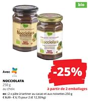Promotions Pâte à tartiner au cacao et aux noisettes - Nocciolata - Valide de 09/05/2024 à 22/05/2024 chez Spar (Colruytgroup)