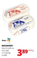 Promotions Rochefort beurre salé ou non salé - Rochefort - Valide de 09/05/2024 à 22/05/2024 chez Spar (Colruytgroup)