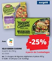 Promotions Burgers de légumes végétariens - Iglo - Valide de 09/05/2024 à 22/05/2024 chez Spar (Colruytgroup)