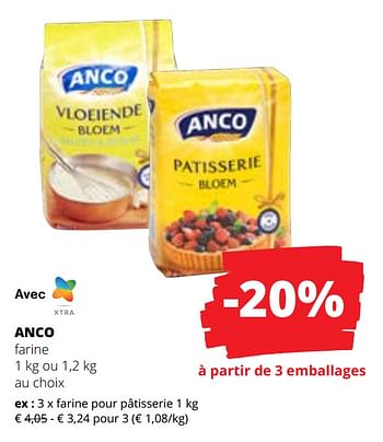 Promoties Farine pour pâtisserie - Anco - Geldig van 09/05/2024 tot 22/05/2024 bij Spar (Colruytgroup)