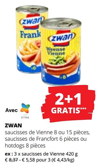 Promotions Saucisses de vienne - Zwan - Valide de 09/05/2024 à 22/05/2024 chez Spar (Colruytgroup)