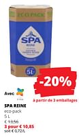 Promotions Spa reine eco-pack - Spa - Valide de 09/05/2024 à 22/05/2024 chez Spar (Colruytgroup)