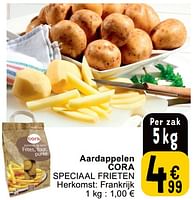 Promoties Aardappelen cora speciaal frieten - Huismerk - Cora - Geldig van 14/05/2024 tot 18/05/2024 bij Cora