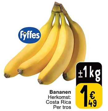 Promoties Bananen - Fyffes - Geldig van 14/05/2024 tot 18/05/2024 bij Cora