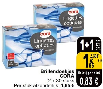 Promoties Brillendoekjes cora - Huismerk - Cora - Geldig van 14/05/2024 tot 18/05/2024 bij Cora