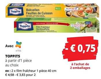 Promoties Film fraîcheur - Toppits - Geldig van 09/05/2024 tot 22/05/2024 bij Spar (Colruytgroup)