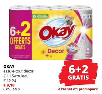 Promoties Okay essuie-tout décor - Okay - Geldig van 09/05/2024 tot 22/05/2024 bij Spar (Colruytgroup)