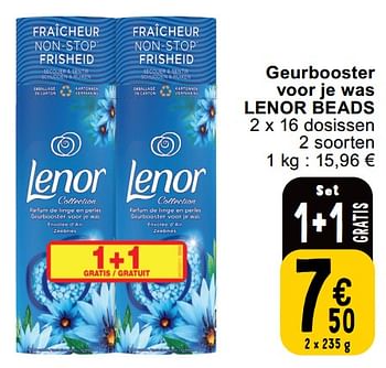 Promoties Geurbooster voor je was lenor beads - Lenor - Geldig van 14/05/2024 tot 18/05/2024 bij Cora
