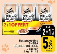 Promoties Kattenvoeding sheba délices du jour - Sheba - Geldig van 14/05/2024 tot 18/05/2024 bij Cora
