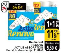 Promoties Keukenrol renova active absorption - Renova - Geldig van 14/05/2024 tot 18/05/2024 bij Cora