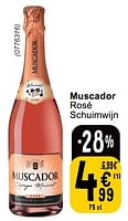 Promoties Muscador rosé schuimwijn - Schuimwijnen - Geldig van 14/05/2024 tot 18/05/2024 bij Cora