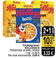 Promoties Ontbijtgranen kellogg`s f rosties of miel pops - Kellogg's - Geldig van 14/05/2024 tot 18/05/2024 bij Cora