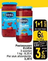 Promoties Pastasauzen elvea - Elvea - Geldig van 14/05/2024 tot 18/05/2024 bij Cora
