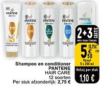 Promoties Shampoo en conditioner pantene hair care - Pantene - Geldig van 14/05/2024 tot 18/05/2024 bij Cora