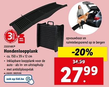 Promoties Hondenloopplank - Zoofari - Geldig van 15/05/2024 tot 21/05/2024 bij Lidl