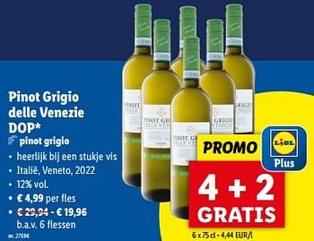 Promoties Pinot grigio delle venezie dop - Witte wijnen - Geldig van 15/05/2024 tot 21/05/2024 bij Lidl