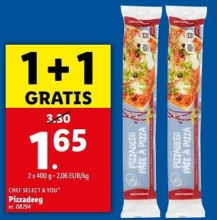 Promoties Pizzadeeg - Chef select & you - Geldig van 15/05/2024 tot 21/05/2024 bij Lidl