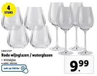 Promoties Rode wijnglazen - waterglazen - Ernesto - Geldig van 15/05/2024 tot 21/05/2024 bij Lidl