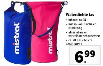 Promoties Waterdichte tas - Mistral - Geldig van 15/05/2024 tot 21/05/2024 bij Lidl