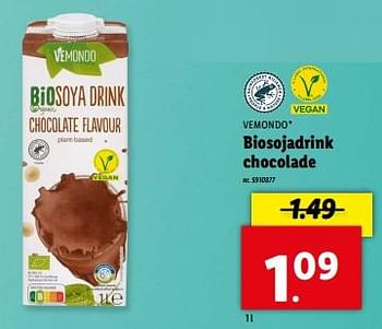 Promoties Biosojadrink chocolade - Vemondo - Geldig van 15/05/2024 tot 21/05/2024 bij Lidl