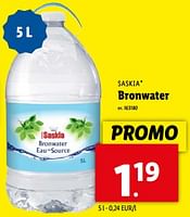 Promoties Bronwater - Saskia - Geldig van 15/05/2024 tot 21/05/2024 bij Lidl