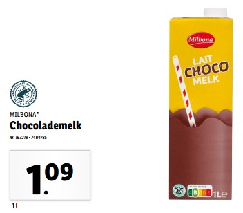 Chocolademelk-Milbona