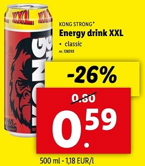 Promoties Energy drink xxl - Kong Strong - Geldig van 15/05/2024 tot 21/05/2024 bij Lidl