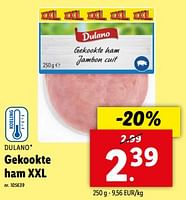 Promoties Gekookte ham xxl - Dulano - Geldig van 15/05/2024 tot 21/05/2024 bij Lidl