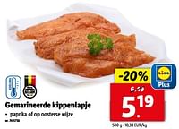 Promoties Gemarineerde kippenlapje - Huismerk - Lidl - Geldig van 15/05/2024 tot 21/05/2024 bij Lidl