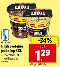 High proteïne pudding xxl-Milbona
