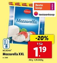 Mozzarella xxl-Milbona