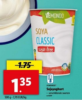 Promoties Sojayoghurt - Vemondo - Geldig van 15/05/2024 tot 21/05/2024 bij Lidl