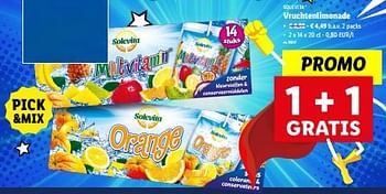 Promoties Vruchtenlimonade - Solevita - Geldig van 15/05/2024 tot 21/05/2024 bij Lidl