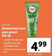 Zonnecrème love your planet spf 50-Cien sun