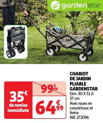 Promoties Chariot de jardin pliable gardenstar - GardenStar - Geldig van 07/05/2024 tot 13/05/2024 bij Auchan