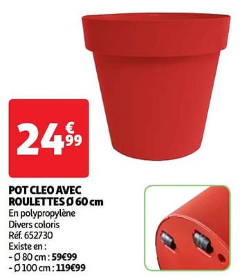 Promotions Pot cleo avec roulettes - Produit Maison - Auchan Ronq - Valide de 07/05/2024 à 13/05/2024 chez Auchan Ronq