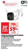 Promotions Caméra de surveillance extérieure tp-link tapo c320ws - TP-LINK - Valide de 07/05/2024 à 13/05/2024 chez Auchan Ronq