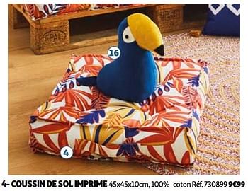 Promoties Coussin de sol imprime - Huismerk - Auchan - Geldig van 07/05/2024 tot 13/05/2024 bij Auchan