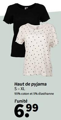 Promoties Haut de pyjama - Huismerk - Wibra - Geldig van 07/05/2024 tot 19/05/2024 bij Wibra