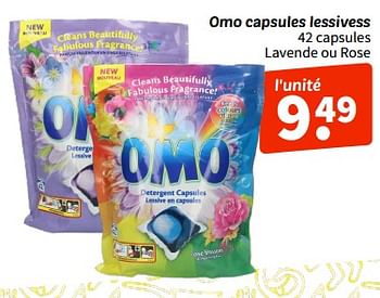 Promotions Omo capsules lessivess - Omo - Valide de 07/05/2024 à 19/05/2024 chez Wibra