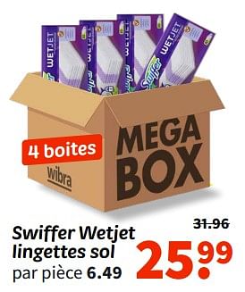 Promoties Swiffer wetjet lingettes sol - Swiffer - Geldig van 07/05/2024 tot 19/05/2024 bij Wibra