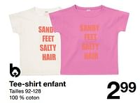 Promotions Tee-shirt enfant - Produit maison - Zeeman  - Valide de 11/05/2024 à 17/05/2024 chez Zeeman