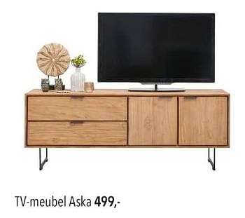 Promoties Tv meubel aska - Huismerk - Pronto Wonen - Geldig van 12/05/2024 tot 19/05/2024 bij Pronto Wonen