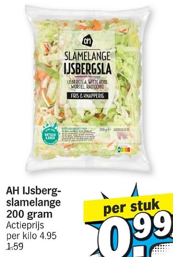 Promotions Ah ljsberg-slamelange - Produit Maison - Albert Heijn - Valide de 13/05/2024 à 20/05/2024 chez Albert Heijn