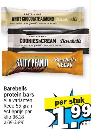 Promotions Barebells protein bars - Barebells - Valide de 13/05/2024 à 20/05/2024 chez Albert Heijn