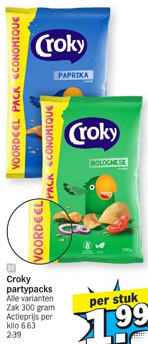 Promotions Croky partypacks - Croky - Valide de 13/05/2024 à 20/05/2024 chez Albert Heijn