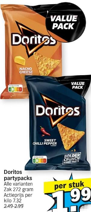 Promotions Doritos partypacks - Doritos - Valide de 13/05/2024 à 20/05/2024 chez Albert Heijn