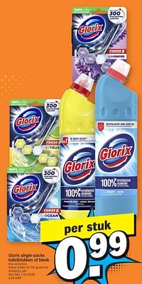 Glorix single-packs toiletblokken of bleek-Glorix