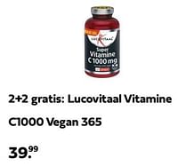 Promoties Lucovitaal vitamine c1000 vegan 365 - Lucovitaal - Geldig van 12/05/2024 tot 19/05/2024 bij Plein