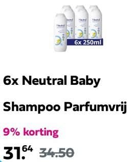Promotions Neutral baby shampoo parfumvrij - neutral - Valide de 12/05/2024 à 19/05/2024 chez Plein